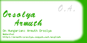 orsolya armuth business card